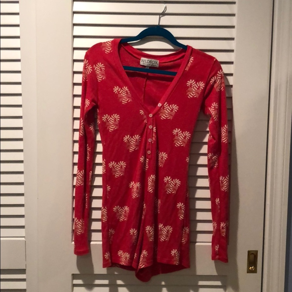 Wild fox romper pajamas